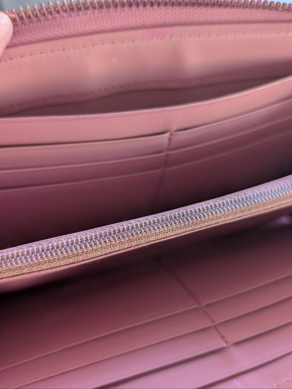 MCM Pink and Tan Zip-Around Wallet with Gold Accents! - Picture 7 of 8